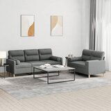 vidaXL 2-dijelni set sofa s jastucima tamnosivi od tkanine | shoptok.hr