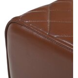  Klupa 60 x 30 x 45 cm Prava koža Smeđa dijamantna | shoptok.hr