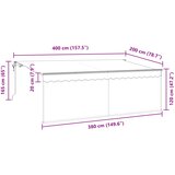  Povlačivi tende Krema 400 x 200 cm Poliester i aluminij | shoptok.hr