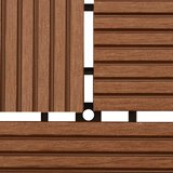  Pločice za decking 22 pcs Smeđa 30 x 30 cm Drvoplastična smjesa | Eponuda.ba