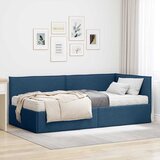  Kutni krevetni okvir s madracem 2 kom. Plava 90 x 200 cm Baršun | shoptok.hr