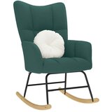 vidaXL Gugalni stol temno zeleno blago | Shoptok.si
