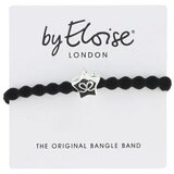 By Eloise London Bling Charms Silver Diamanté Star Black elastika za lase | Shoptok.si