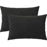  Presvlaka za jastuk 2 pcs HEERLEN Crna 40 x 60 cm Baršun | shoptok.hr
