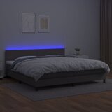  box spring s madracem LED sivi 200x200cm od umjetne kože | shoptok.hr