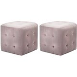  Nočne omarice 2 kosa roza 30x30x30 cm žametno blago | Shoptok.si