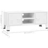 The Living Store Industrijski TV ormarić bijeli 105 x 35 x 42 cm metalni | shoptok.hr