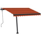  Ročno zložljiva tenda z LED lučkami 300x250 cm oranžna in rjava, (20729124) | Shoptok.si