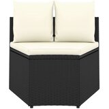  5-dijelni set vrtnih sofa od poliratana s jastucima crni | shoptok.hr