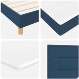  Postelja s box spring z vzmetnico Modra 90x200 cm Tkanina, (22080877) | Shoptok.si