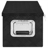  Kutija za pohranu crna 70 x 31 x 27 cm aluminijska | shoptok.hr
