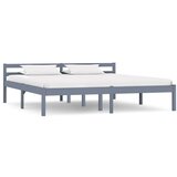vidaXL Okvir za krevet od masivne borovine sivi 160 x 200 cm Cijene