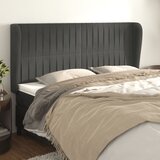  Uzglavlje s ušima tamnosivo 163x23x118/128 cm baršunasto | shoptok.hr