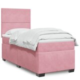 vidaXL Box spring postelja z vzmetnico roza 80x200 cm žamet | Shoptok.si