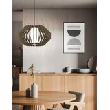 Eglo visilica Rusticaria 900386, 1x E27, Ø45 cm, crna/smeđa/bijelo staklo | shoptok.hr