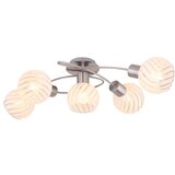 Globo Stropna svetilka Willy (40 W, 5 x E27, 69 x 43 x 24 cm, steklo, mat nikelj/prozorna) Cene