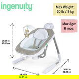 Kids II INGENUITY LJULJASKA ANYWAY SWAY™ - RAY™ 0-9M (MAX 9KG)12584 | ePonuda.com
