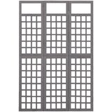Furnova 3-delni paravan/mreža iz lesa jelke sive barve 121x180 cm, (21929996) | Shoptok.si