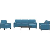 vidaXL 4-dijelni set sofa s jastucima plavi baršunasti | shoptok.hr