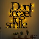 Wallity zidna dekoracija Dont Forget To Smile 183, 67x70cm, Crna | ePonuda.com