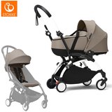 Stokke yoyo³ dječja kolica 2v1 newborn shell 0+ taupe (white frame) | shoptok.hr