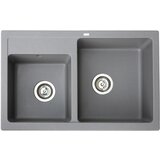 Metalac Inko metalac granitna sudopera x granit quadro plus 2D 780X500 fi 90 sa sifonom grafit 372989 | ePonuda.com