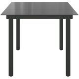  Vrtni stol crni 150 x 90 x 74 cm aluminijum i staklo | shoptok.hr