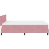 Box Postelja z vzmetnico Roza 140x190 cm Žamet, (22051441) | Shoptok.si