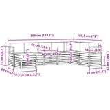  Set vanjskih sofa 8 pcs Bijela i bež 304 x 185,5 x 73 cm | shoptok.hr