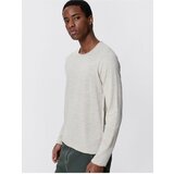 Koton Basic Knitwear Sweater Textured Round Neck Slim Fit Cene