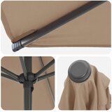  Vrtni Parasol s Podnožjem Pravokutni 2,7 x 2,7 m Poliester Smeđesiva 270 x 270 cm | Shoptok.si