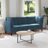  Set namještaja za dnevni boravak s jastukom 3 pcs Plava Baršun | shoptok.hr