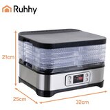Ruhhy 25929- sušilica za voće i gljive 10L – dehidrator hrane s 5 razina, LCD, timer 24h, 35–70°C | shoptok.hr