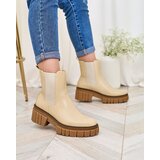 Resti Beige women's boots on a solid sole Eferope | ePonuda.com