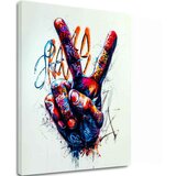  Slika PEACE HAND | Italijansko platno | Shoptok.si