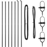 vidaXL Stebri za ograjo 7 kosov Siva Ø32 mm 190 cm Galvanizirano jeklo Cene