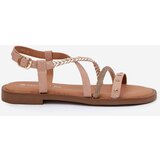 VINCEZA Flat Sandals With Decorative Straps | Shoptok.si