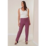 By Saygı Imported Crepe Plus Size Trousers with Elastic Sides. Cene