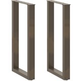 vidaXL Noge za barsko mizo v obliki črke U, 2 kosa, naravno jeklo, 50 x (90-91) cm, jeklo | Shoptok.si