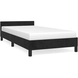 Okvir kreveta s uzglavljem bez madraca crni 90x200cm baršunasti | shoptok.hr