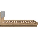  Okvir kreveta s uzglavljem Umjetnički hrast 160 x 200 cm | shoptok.hr