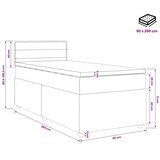  Boxspring krevet s madracem Plava 90 x 200 cm Tkanina - Plava 90 x 200 cm Dizajn linija | shoptok.hr