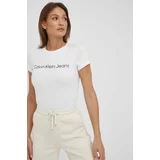 Calvin Klein Jeans Bombažna kratka majica (2-pack) bela barva