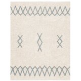 Lorena Canals Modra/kremno bela pralna ročno tkana bombažna preproga 120x160 cm Atlas Natural – | Shoptok.si