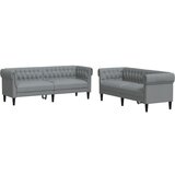 Maison Chic Sedežna garnitura - kavč 2-delna svetlo sivo blago, (21728421) | Shoptok.si