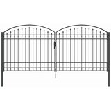 vidaXL Ograjna vrata ASSEN 401 x 224,5 cm Jeklo Siva Zaklenljivo, (5000301002) Cene