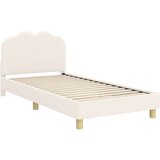  Otroški posteljni okvir z vznožjem krema 90 x 190 cm, (5000104645) | Shoptok.si