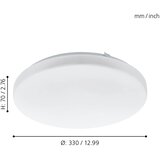 Eglo LED stropna svetilka Eglo Frania (17,3 W, premer: 33 cm, višina: 7 cm, 1.720 lm, toplo bela svetloba) | Shoptok.si