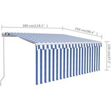 Tenda na ručno uvlačenje s roletom 3 x 2,5 m plavo-bijela | shoptok.hr