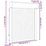 Roletna Antracit 110 x 130 cm Aluminij i poliuretan - Antracit 110 x 130 cm | shoptok.hr